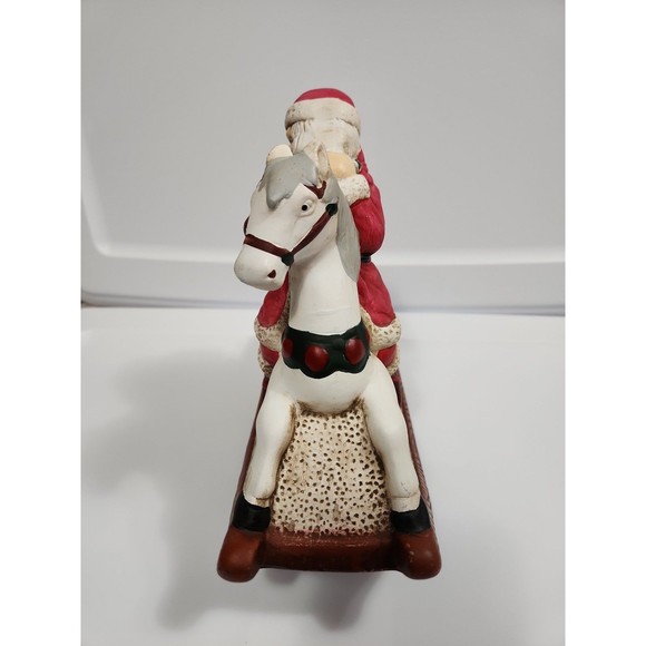 Musical Santa on a rocking horse - Picture 3 of 7